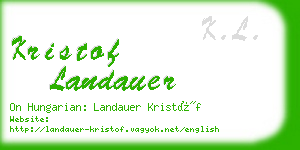 kristof landauer business card